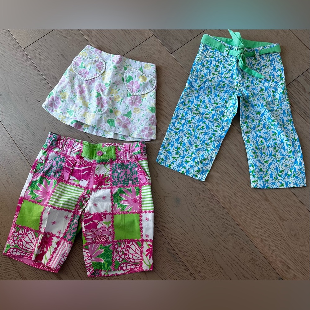 Lilli Pulitzer lot
Floral and Patchwork Kids Shorts Set